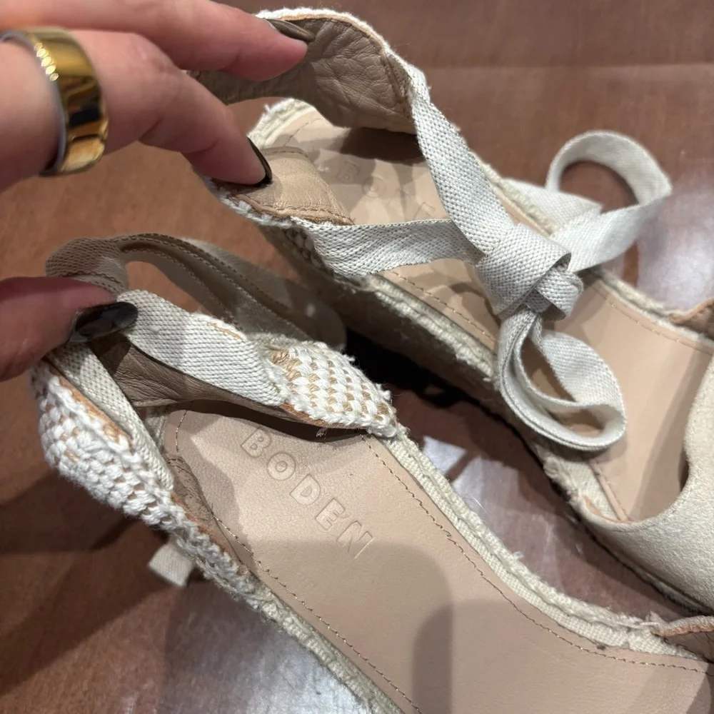 Boden Cassie Espadrille Wedges, Size 40/‎ US 9
